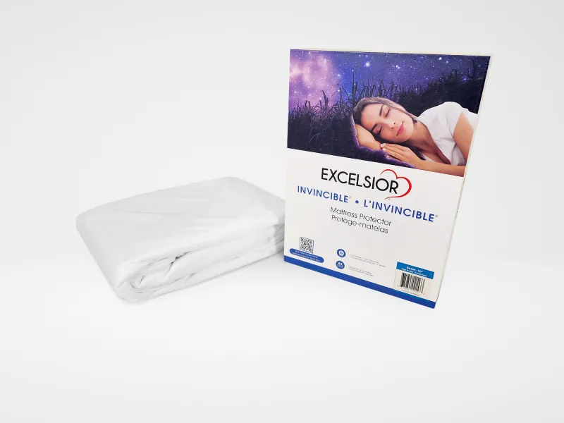 Stretch-knit fabric with Teflon™ and silver antimicrobial treatment; comes in its Excelsior package.