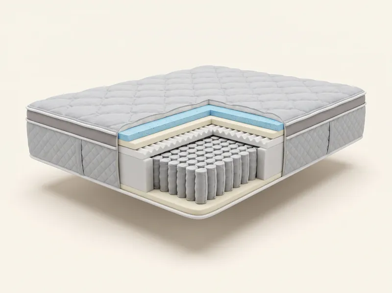 Vue en coupe du matelas Bon Sommeil Impulsion