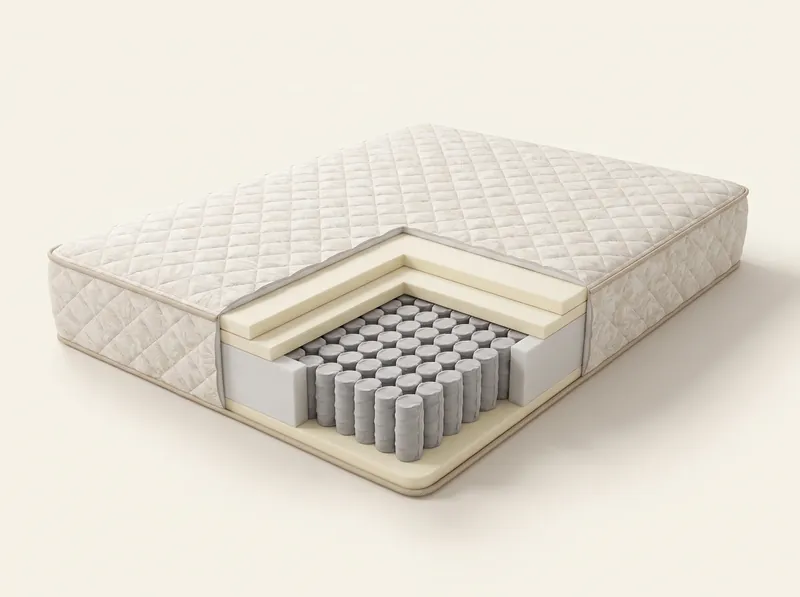 Vue en coupe du matelas Bon Sommeil Levis